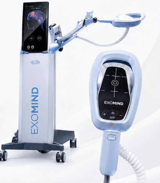 The EXOMIND treatment console and handheld ExoTMS applicator